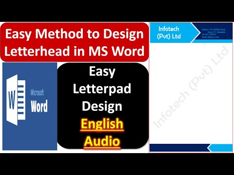 Easy Method to Design Letterhead in MS Word in English Audio | Create Letterhead in Microsoft Word