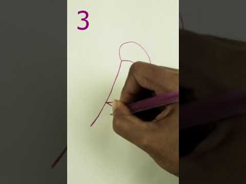 Draw a bird using the numbers 1 to 7 #simplestrokes #draw #simpledrawing #digitalpainting