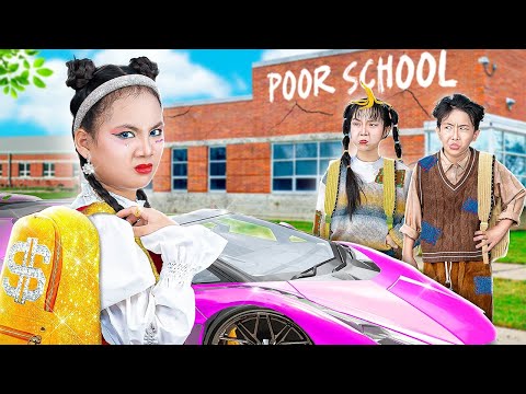 Rich Student Vs Poor Student At School! - Funny Stories About Baby Doll Family