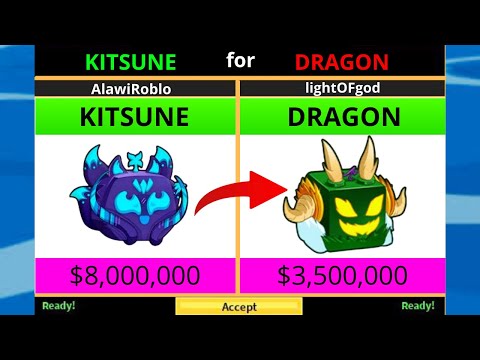 TRADING KITSUNE FOR DRAGON in BLOX FRUITS!!