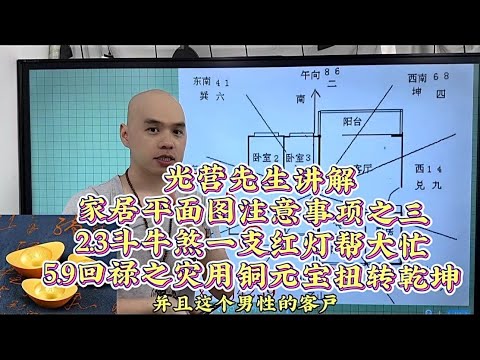 光营先生讲解家居风水布局平面图注意事项之三2.3斗牛煞一支红灯帮大忙5.9回禄之灾用铜元宝扭转乾坤#八字教學#李居明#易经#家居风水#风水