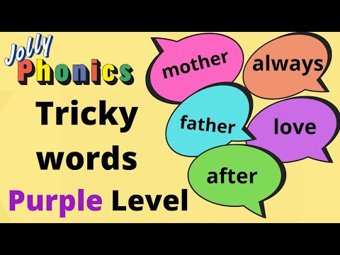 TRICKY words Purple level | Jolly phonics tricky words