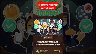 MemeFi Airdrop withdrawal | MemeFi token claim | Memefi Airdrop claim#memefiairdrop#claimtoken#claim