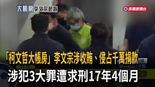 李文宗收賄、指使胞妹銷毀木可損益表 遭求刑17年4個月－民視新聞