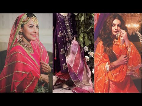 Beautiful Gota Patti Dupatta Designs ideas | gota work on dupatta