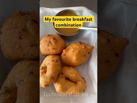 My favourite breakfast combination #trending #food #vada #bonda #foodie