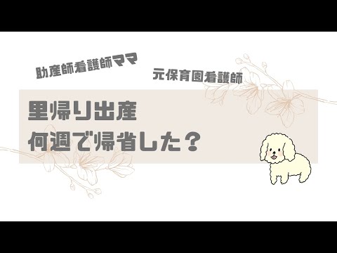 【出産】里帰り出産、何週で実家に帰省した？