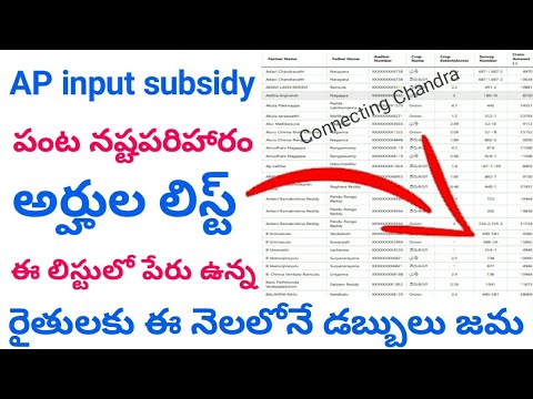 how to check input subsidy in ap 2024 list || how to check input subsidy status 2024