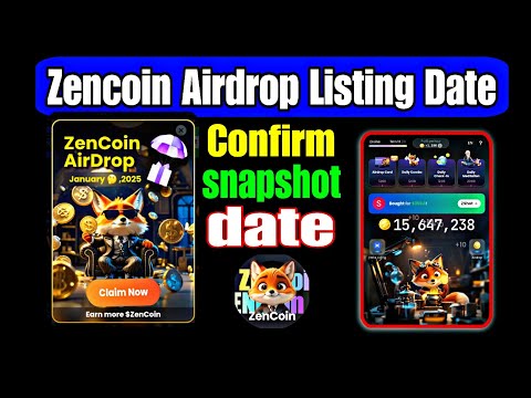 ZENCOIN AIRDRO | ZENCOIN CONFIRM LISTING DATE  |  ZENCOIN SNAPSHOT DATE | ZENCOIN NEW UPDATES