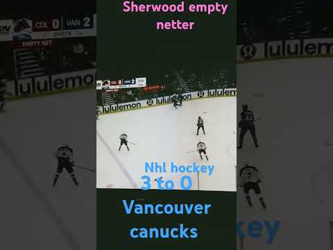 NHL Vancouver Canucks empty net goal hat trick #hockey #canucks #NHL #goal#scores#shorts