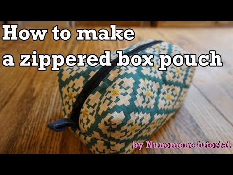 How to make a zippered box pouch.