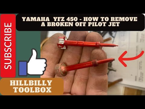 Yamaha 2005 YFZ 450 - How to remove a broken off pilot Jett - The HillBilly ToolBox Way #atv #quad