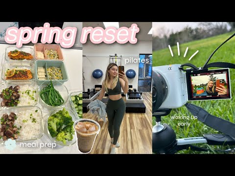 Resetting my life for SPRING 🌸✨ *getting out of my winter funk* | meal prep, 7am morning, dog wash