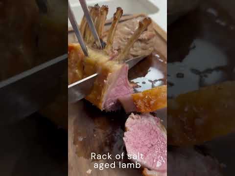 Rack of salt aged lamb glorious by tasty food #shorts #shortvideo