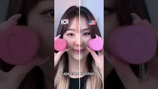 [Full tutorial on my channel] 🇰🇷vs🇺🇸 makeup with Kaja Beauty! 풀 튜토리얼 보러오세용👀