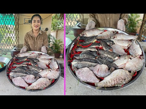 Amazing cooking skills: Yummy chili fry fish cooking - Cooking with Sreypov