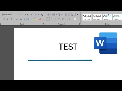 How To Make A Long Line In Word (UPDATED METHOD)