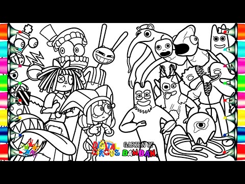 Garten Of Banban 8 vs Digital Circus Episode 2 / Coloring pages / NCS Music