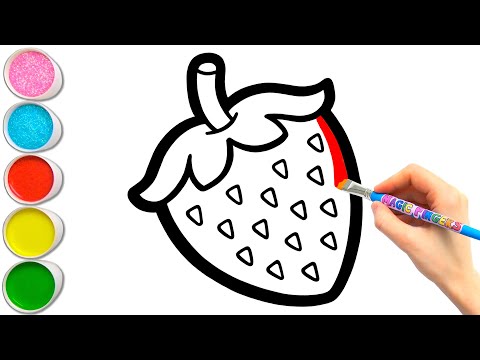 Delicious Berries Drawing, Painting and Coloring for Kids & Toddlers | Learn Fruits and Colors #341