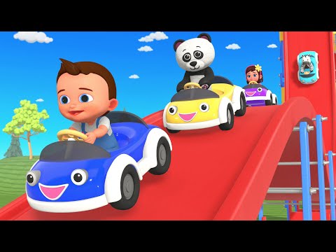 Learning Colors with Little Babies & Zoo Animals Color Car Racing on Hot Wheels Track! 3D Education