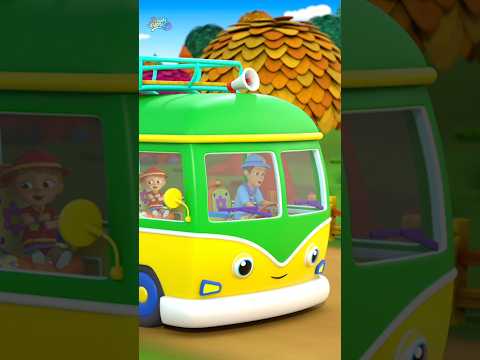 Wheels On The Bus Camp #shorts #nurseryrhymes #youtube #preschool #vehiclesong