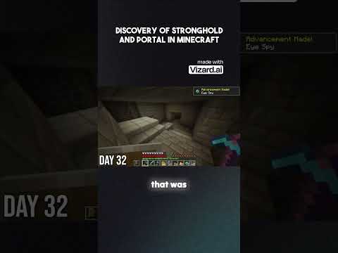 discovery of stronghold and portal in minecrafts #fyp #minecraft #shorts