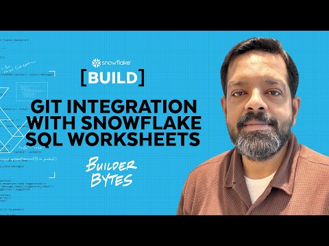 Git Integration With Snowflake SQL Worksheets