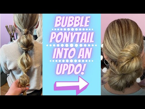 EASY Tutorial On How To Make A Faux Fishtail Bubble Braid Ponytail + UPDO