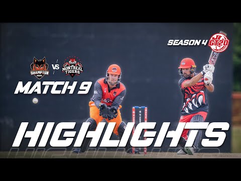 GT20 Canada Season 4 | Match - 9 | Brampton Wolves vs Montreal Tigers | Highlights