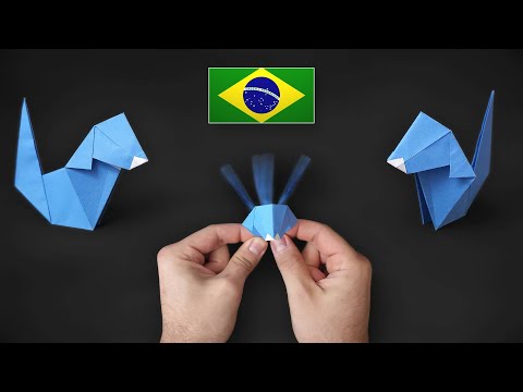 Como Fazer um Cachorrinho de Origami que Abana o Rabo!