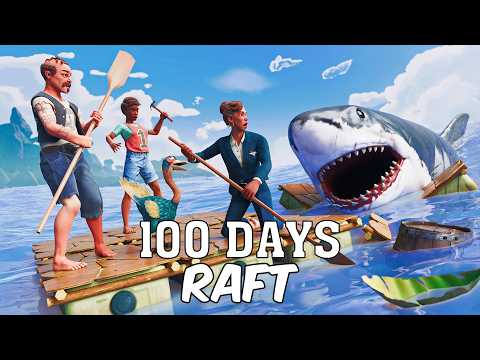 I Survived 100 DAYS on a Raft with Friends!