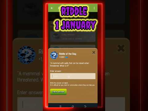 Riddle Of The Day Zoo 1 January | Zoo Riddle Of The Day Code | Riddle Of The Day Zoo