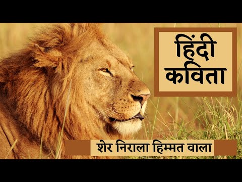 शेर निराला हिम्मत वाला-हिंदी कविता| Hindi nursery rhymes| Popular Hindi rhymes for kids|Wild Animal