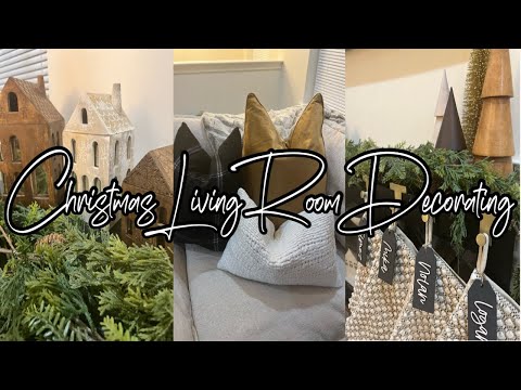 CHRISTMAS 2022 DECORATE WITH ME | COZY LIVING ROOM DECORATING | NEUTRAL MODERN HOME| MIKA MARIE