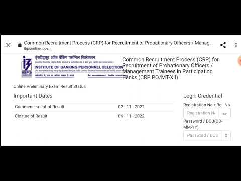 IBPS PO Prelims Result out!! Link in Description