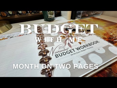 Budget With Me - November Month on Two Pages Planning | Oh My Goals