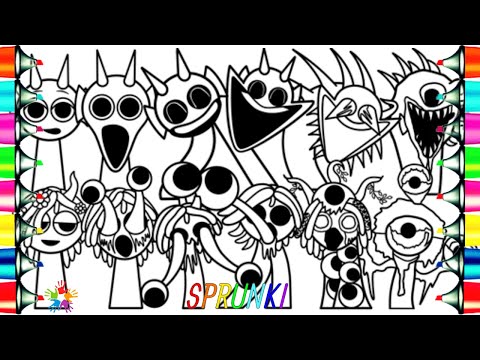 Incredibox SPRUNKI Coloring Pages / Durple & Vineria Phases 1 2 3 4 5 6 / NCS Music