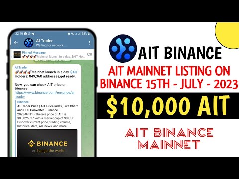 AIT Mainnet Listing On Binance || AIT Airdrop Mainnet Live || How to sell Ait on Binance