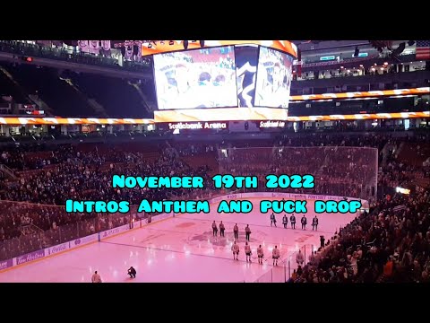 Marlies Vs Canucks Intros National Anthem and puck drop November 19th 2022