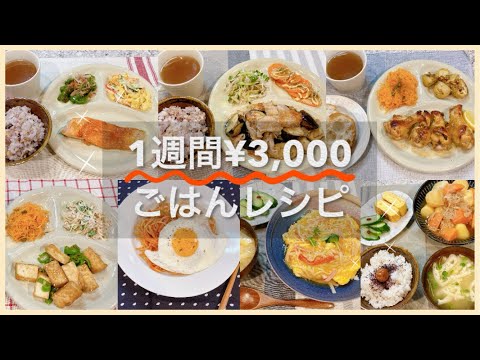 １週間３千円ごはん♪1週間夕飯献立 節約レシピ 2人分 志麻さんのレシピ 沸騰ワード10 簡単レシピ タサン志麻 きょうの料理 献立レシピ 1