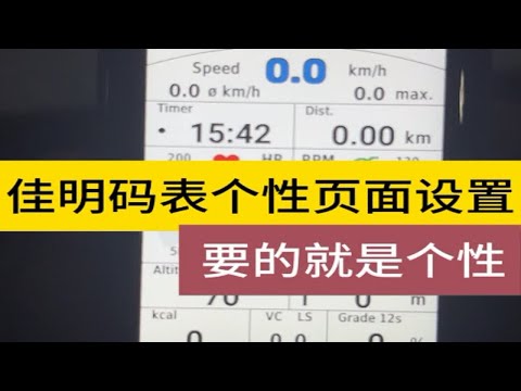 佳明1050码表个性化界面