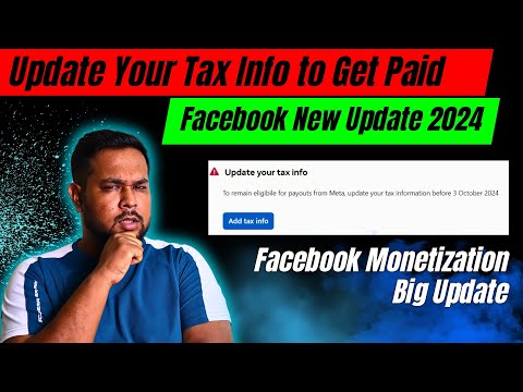 Update Your Tax Info to Get Paid | Facebook New Update 2024 | Facebook Monetization Big Update