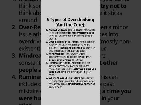 5 Types of overthinking