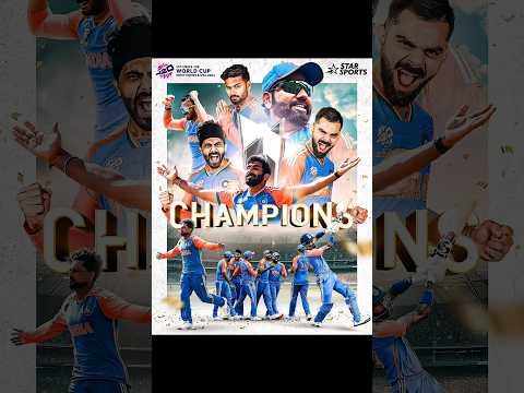 *𝐖𝐞 𝐚𝐫𝐞 𝐭𝐡𝐞 𝐜𝐡𝐚𝐦𝐩𝐢𝐨𝐧𝐬 🇮🇳*The 🏆 is finally home after 11 years! Rohit Sharma#T20WorldCupFinal #INDvSA