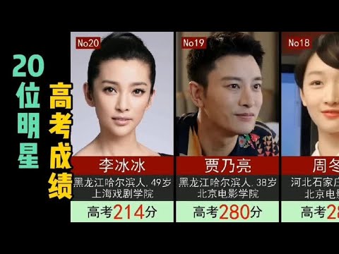 20位明星高考成绩一览，谁是真正学霸一目了然！