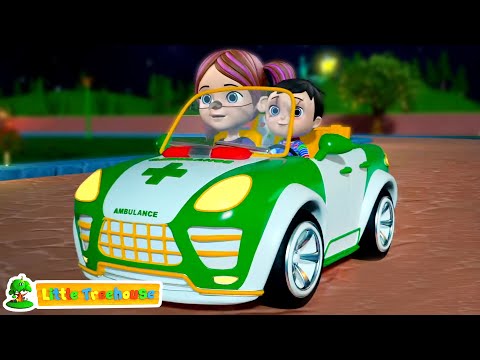 Halloween Songs - Wheels on the Ambulance | Spooky Cartoon Videos for Kids