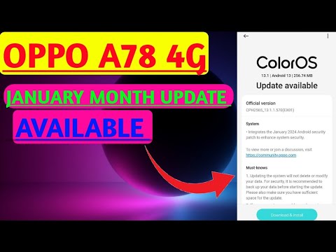 OPPO A78 NEW UPDATE AVAILABLE #oppoa78 #android14 #coloros14