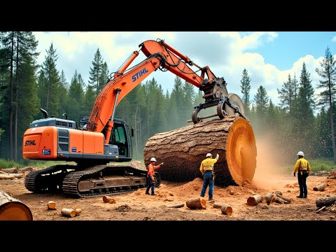 Extremely Dangerous Chainsaw Tree Cutting Machines & Heavy Equipment