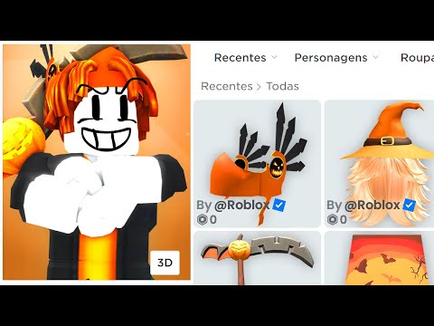 🔥 VAZOU OS NOVOS ITEM GRÁTIS DO EVENTO DE HALLOWEEN DO ROBLOX 🎁