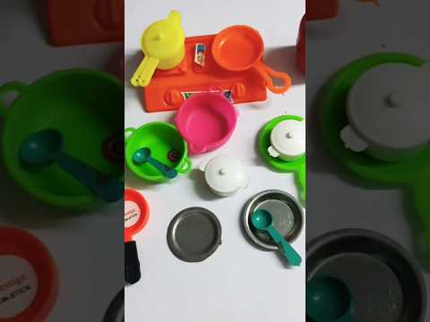 Unboxing miniature plastic kitchen set#shorts#toyscooking